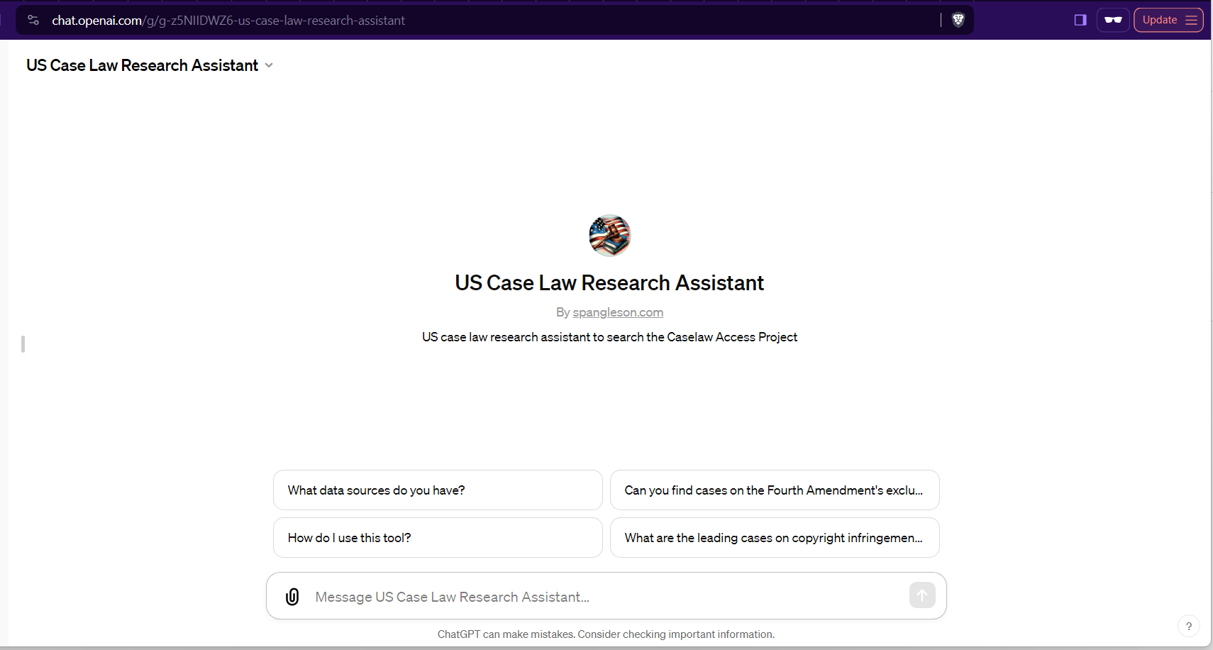 US Case Law Research Assistant